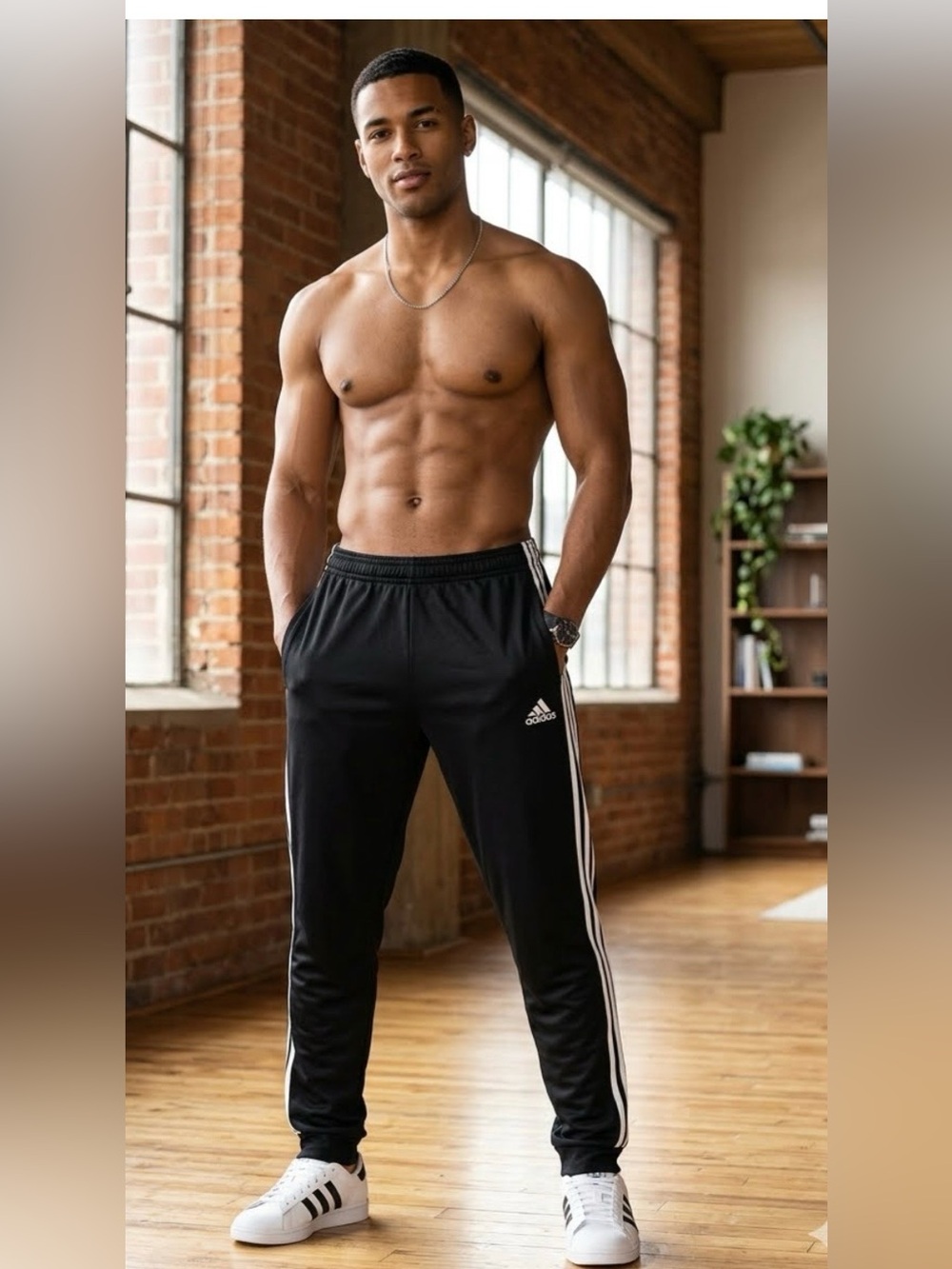 Adidas Men's Y2K 3-Stripe Tricot Track Pants Joggers Black 2XL (NWOT)